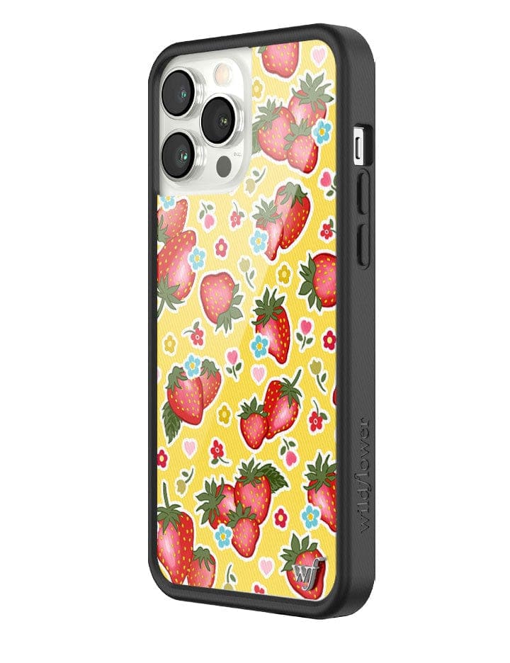 Sweet Berries Strawberry Print iPhone Case with Floral Details - Image 18
