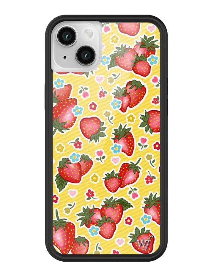 Sweet Berries Strawberry Print iPhone Case with Floral Details - Image 15