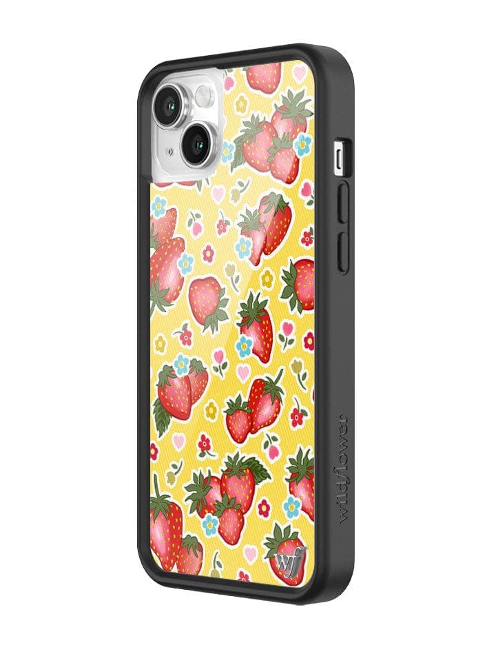 Sweet Berries Strawberry Print iPhone Case with Floral Details - Image 16