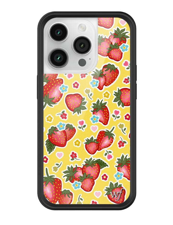 Sweet Berries Strawberry Print iPhone Case with Floral Details - Image 13