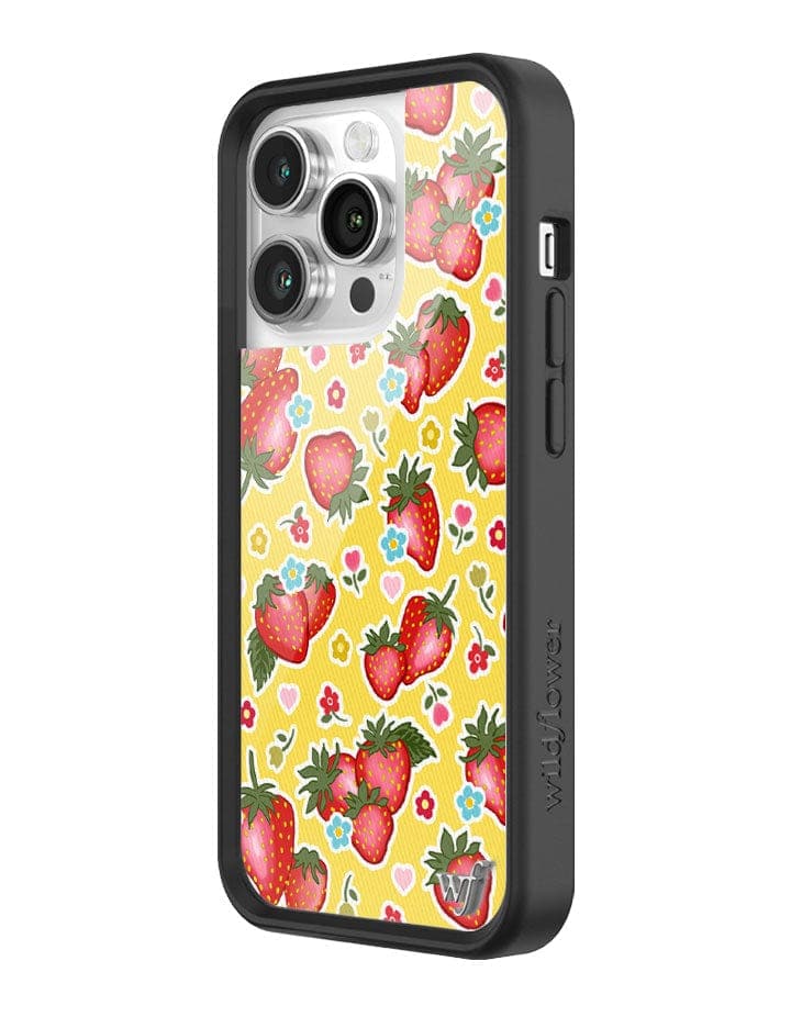 Sweet Berries Strawberry Print iPhone Case with Floral Details - Image 14