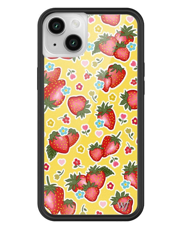 Sweet Berries Strawberry Print iPhone Case with Floral Details - Image 11