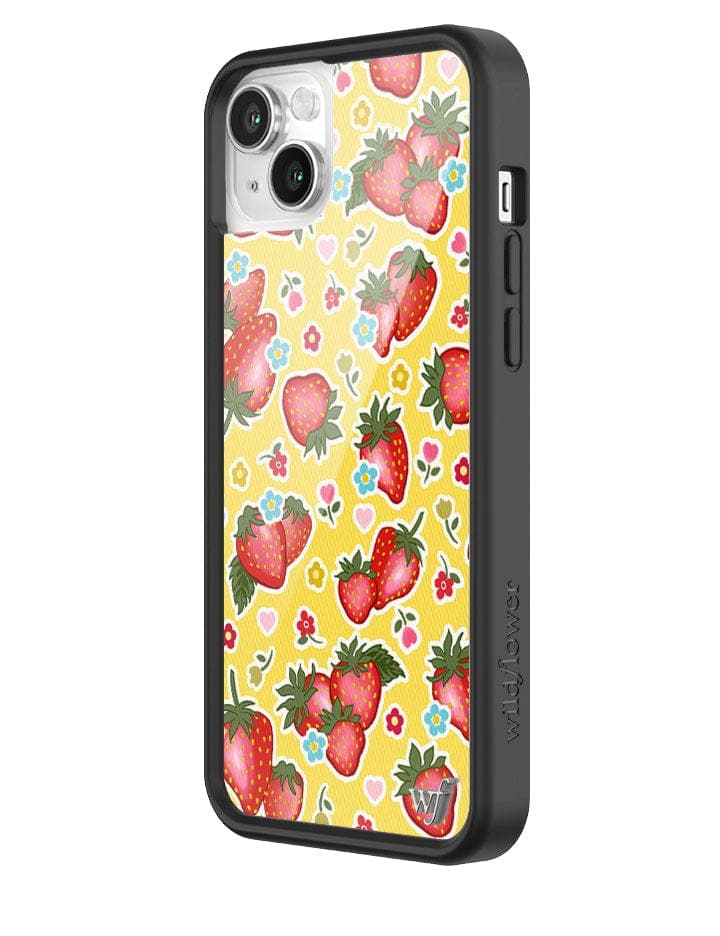 Sweet Berries Strawberry Print iPhone Case with Floral Details - Image 12