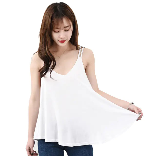 Women's Casual Sleeveless Pleated Flowy Tank Top for Summer - Image 27