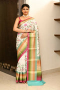 Joban Fashion Multicolor Saree Tissue Rainbow Digital Print With Embroidery