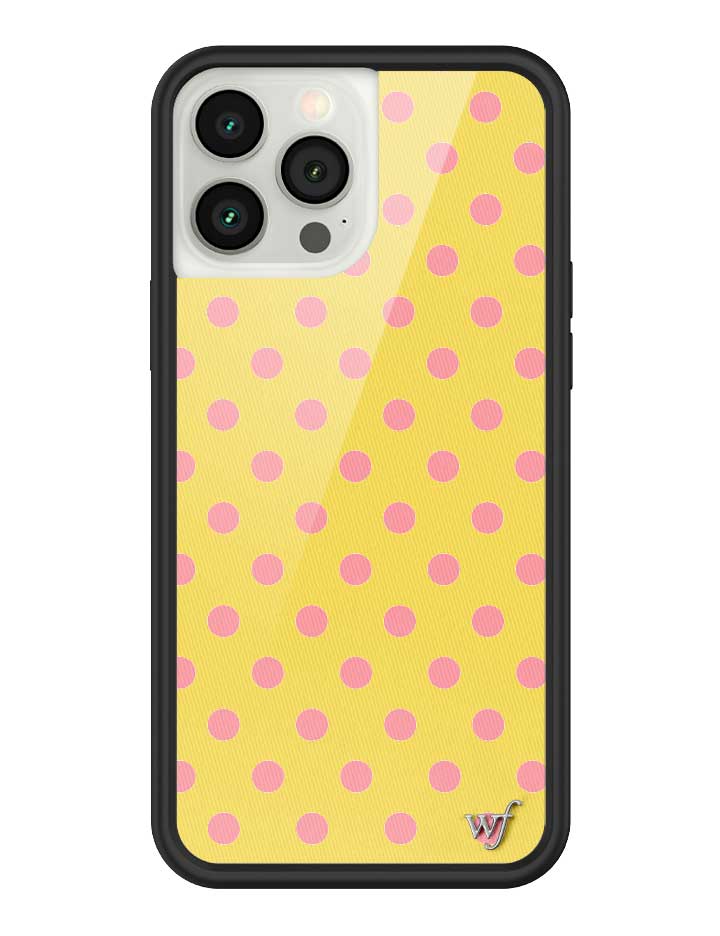 Yellow and Pink Polka Dot iPhone Case - Fun Trendy Phone Cover