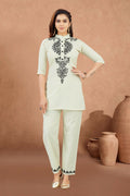 Joban Fashion Cotton Beige Color Kurta Set