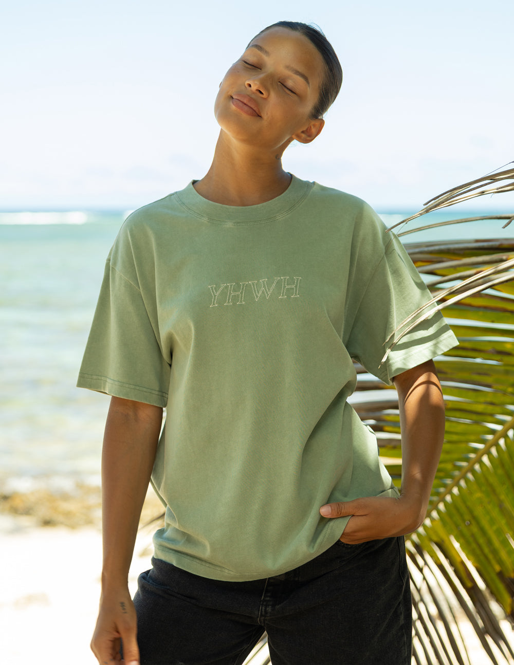 YHWH Unisex Cotton Graphic Tee - Minimalist Streetwear