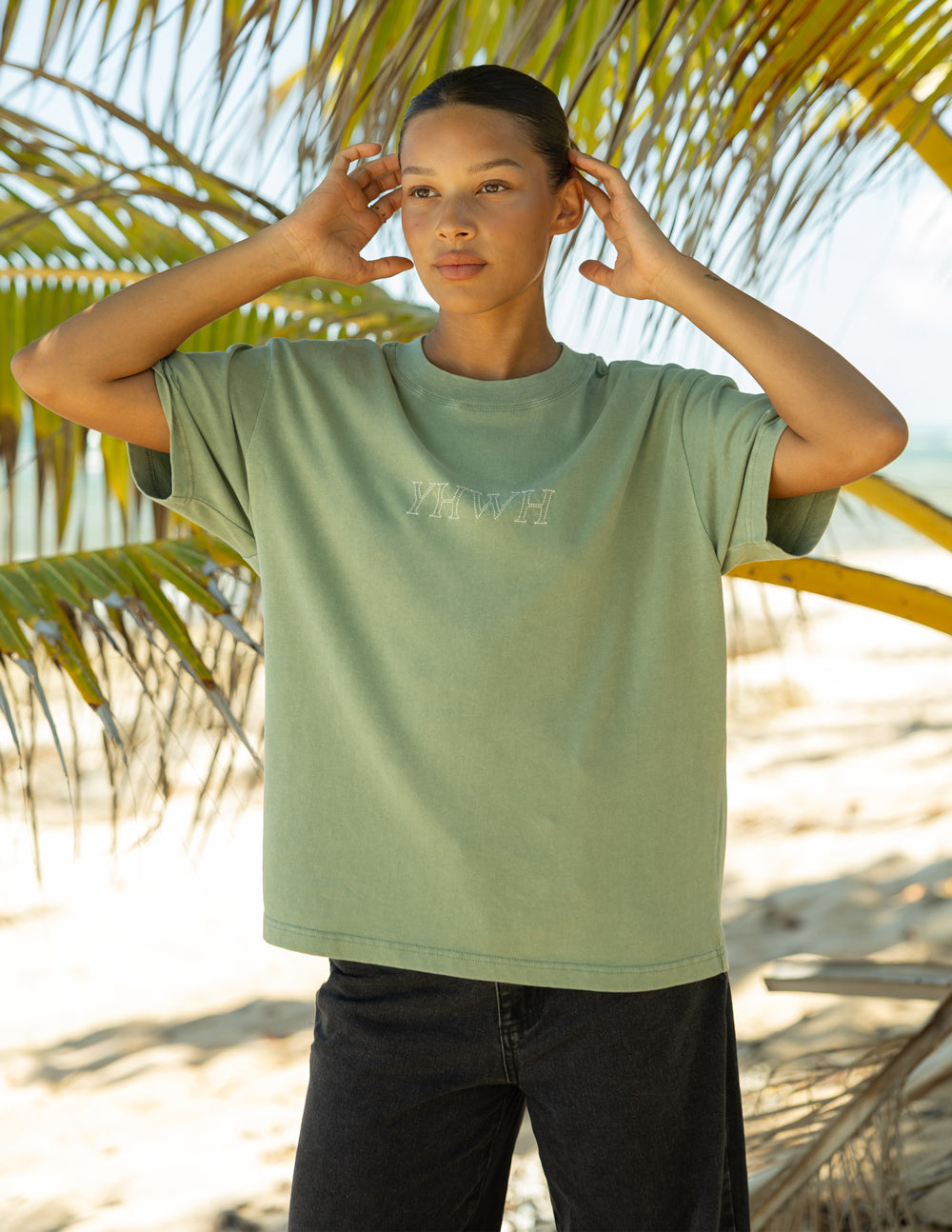YHWH Unisex Cotton Graphic Tee - Minimalist Streetwear