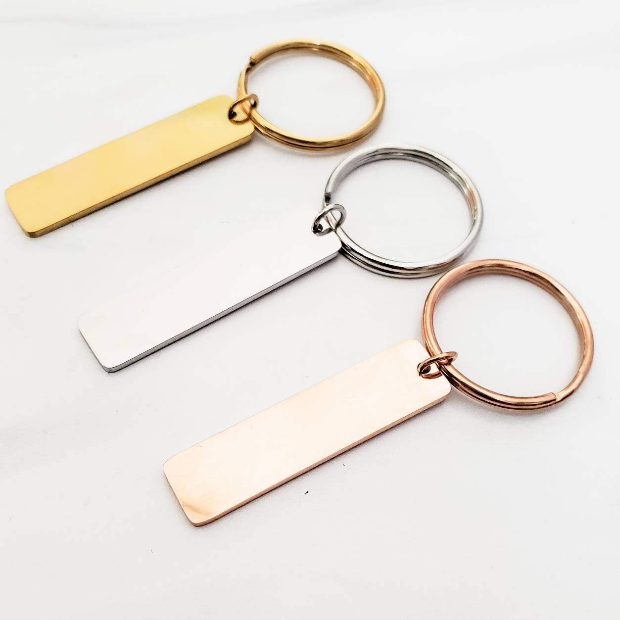 YOU GOT THIS Hand-Stamped Bar Keychain in Gold, Silver or Rose Gold - Image 4