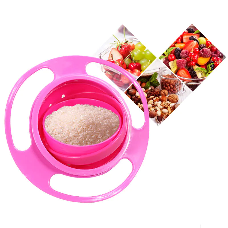 Flying Saucer Bowl with 360-Degree Spill Proof Design