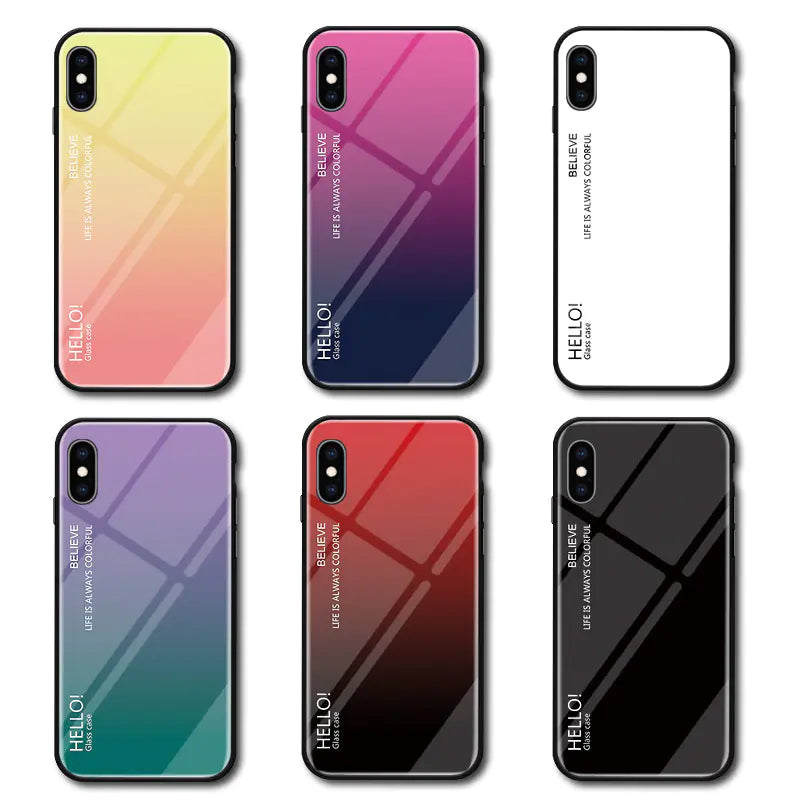 Gradient Glass Phone Case - Hello Design