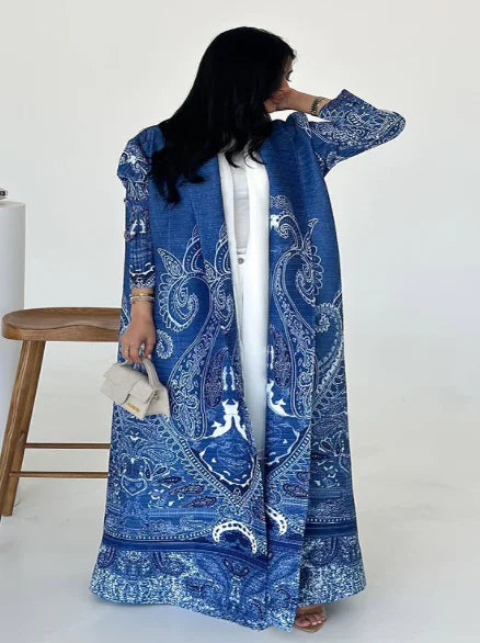 Pleated Print Plus Robe