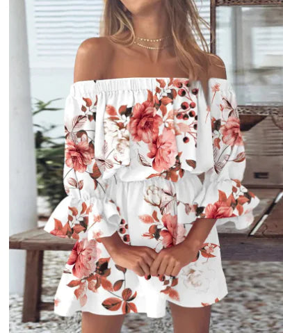 Women's Off-Shoulder Floral Blouse