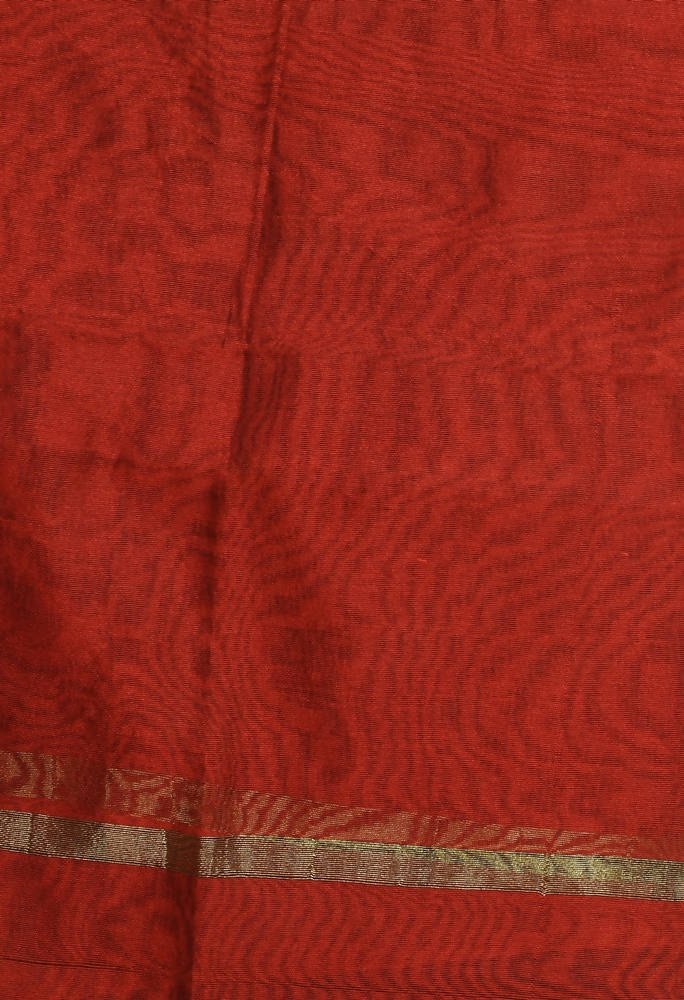 Maroon Chanderi Dupatta with Banarsi Piping Border