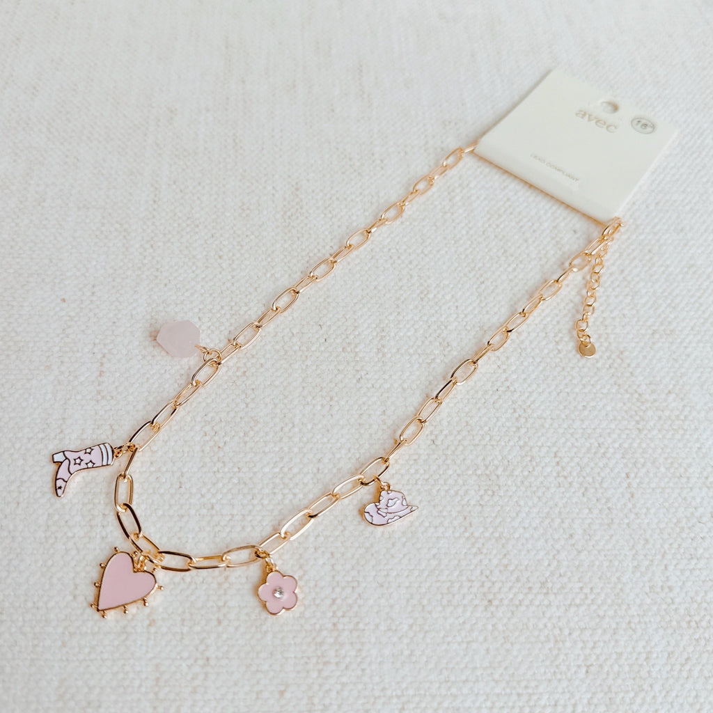 Yee-haw Heart Multi Charm Necklace Gold Western Jewelry - Image 5