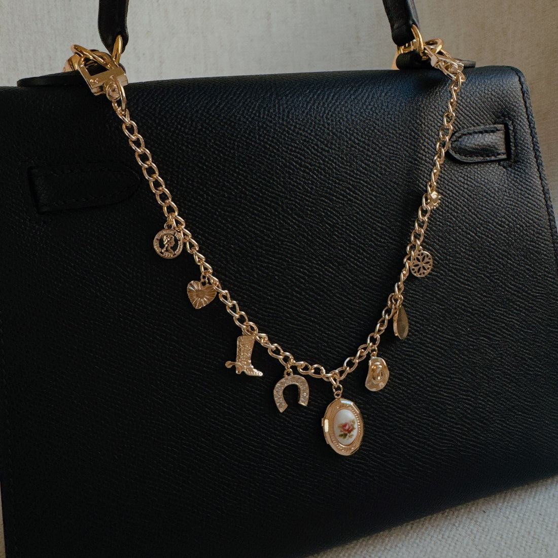 Yee-haw Multi Charm Bag Charm Equestrian Gold Tone Accessory - Image 2