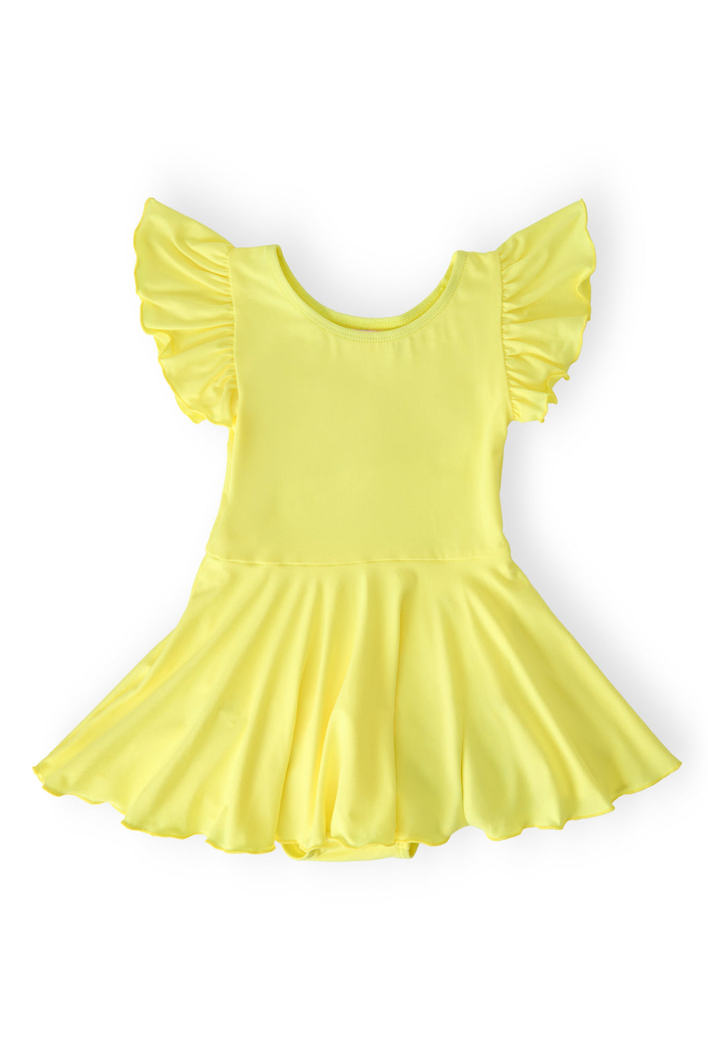 Yellow Short Sleeve Twirl Leotard for Girls Dance Class