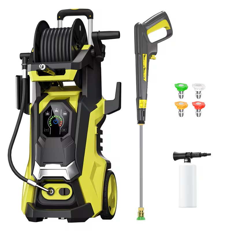 4500 PSI Electric Pressure Washer with Foam Cannon and Hose Reel