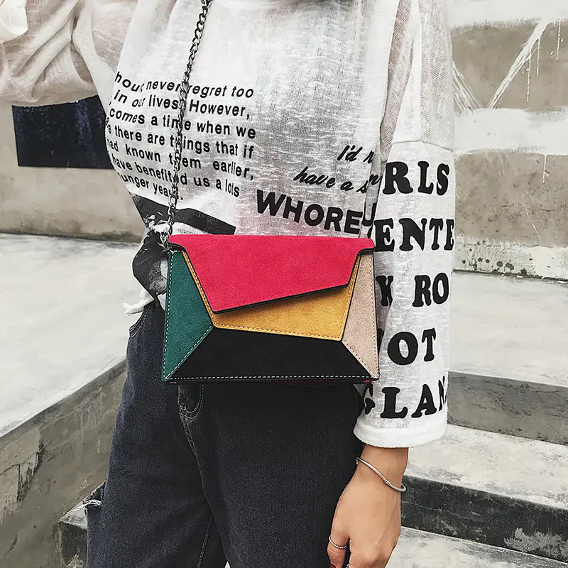 Color Block Mini Shoulder Bag for Women