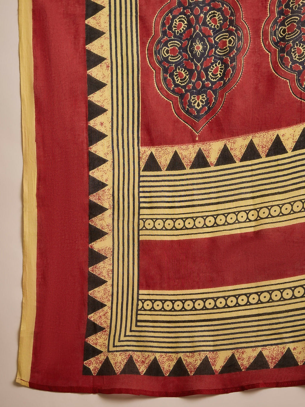 Printed Maroon Pure Cotton Kurta Set for Women