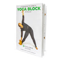 Yoga Block instructional guidebook with athletic white and green minimalist design