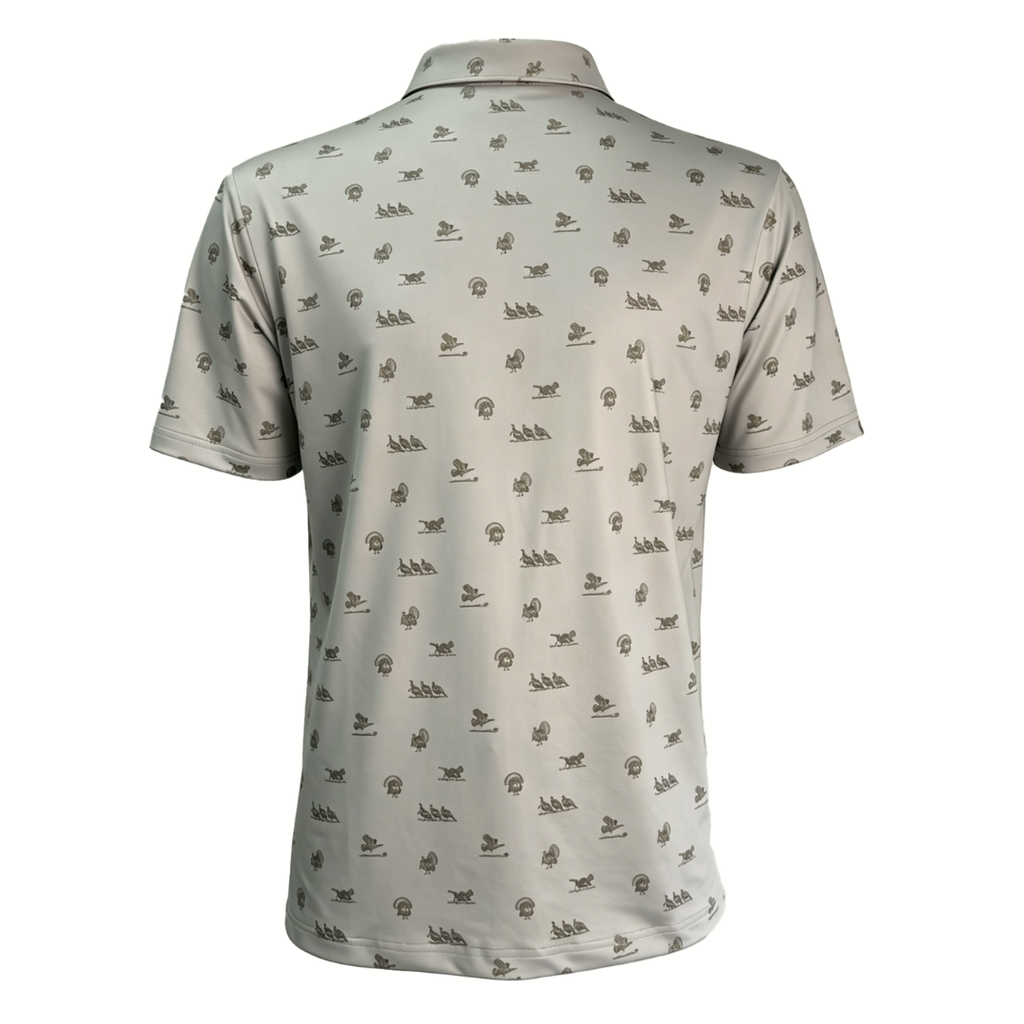 Turkey Tom Performance Golf Polo Shirt - Moisture Wicking Beige