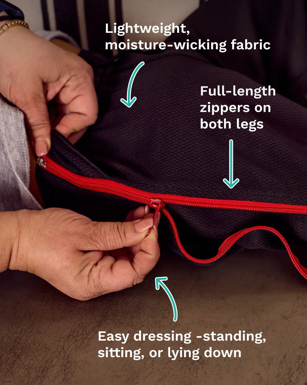 zipOns Youth Lightweight Adaptive Pants