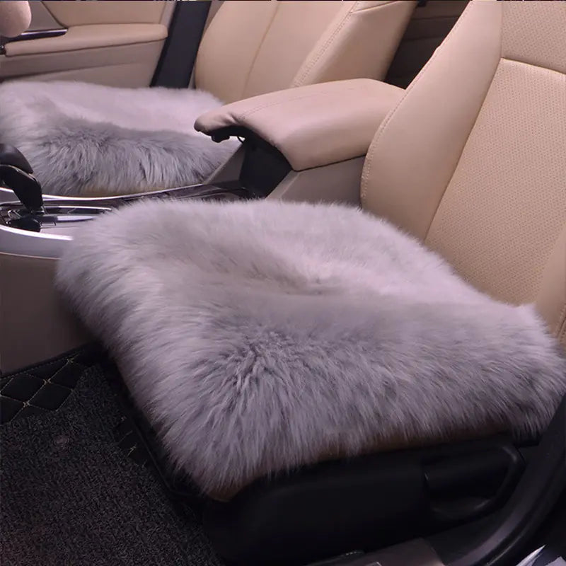 Car Wool Seat Cushion for Winter - Small Square Pad