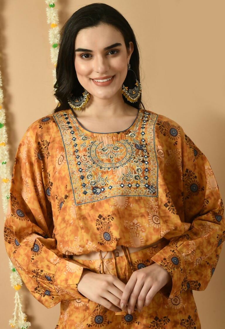 Mustard Maslin Kurta Set - Elegant 2-Piece Ethnic Ensemble