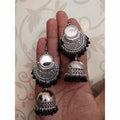 Black designer fashion earrings for ethnic wear and wedding occasions