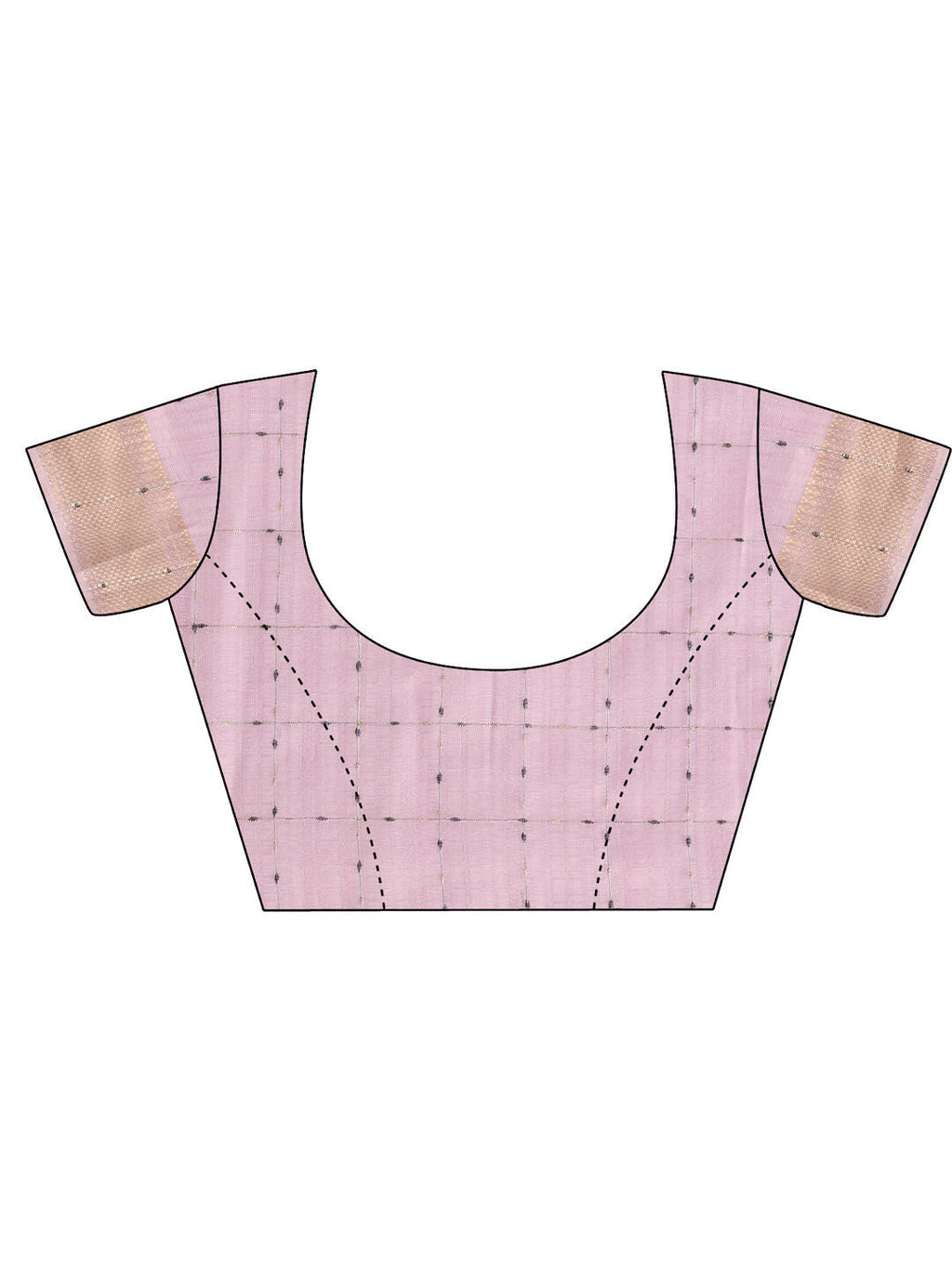 Light Pink Organza Saree with Matching Blouse Piece