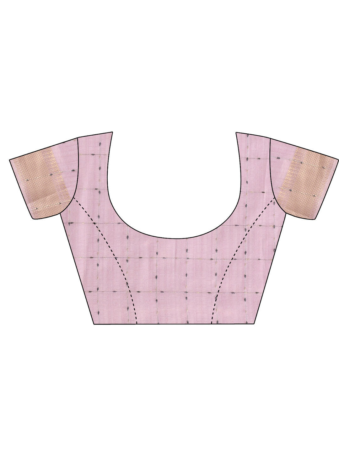 Light Pink Organza Saree with Matching Blouse Piece
