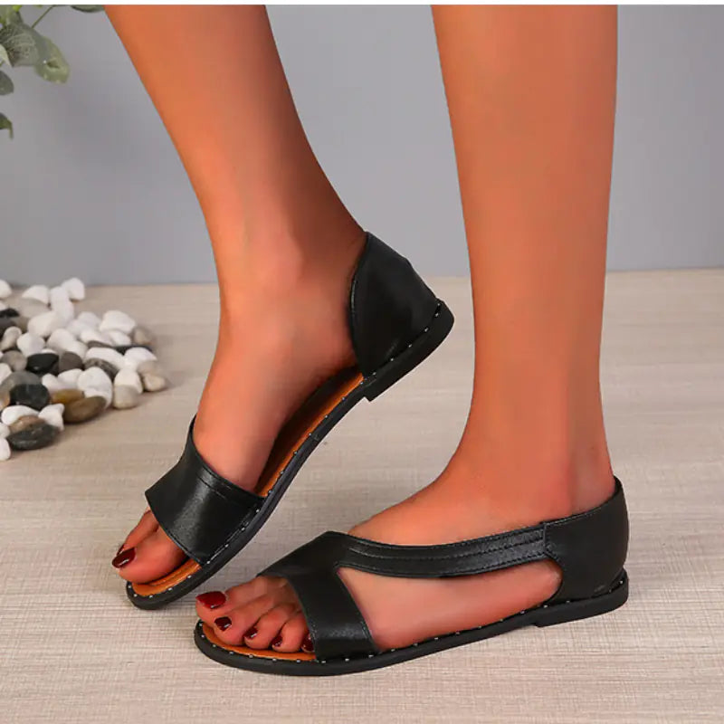 Women's Casual White Flat Sandals Open Toe Summer Footwear - Image 19