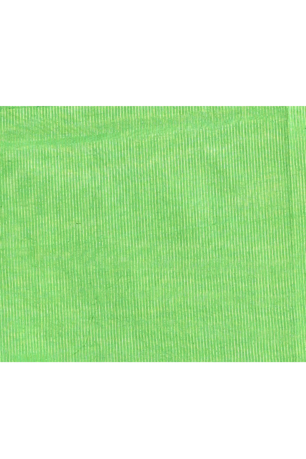 Green Embellished Cotton Blend Zari Check Handloom Saree