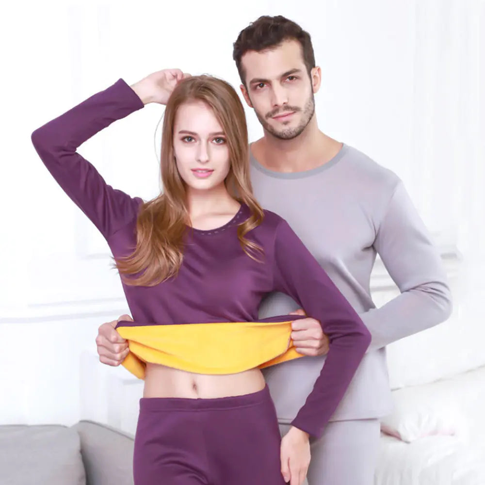 Women's Thick Velvet Thermal Underwear Set for Winter