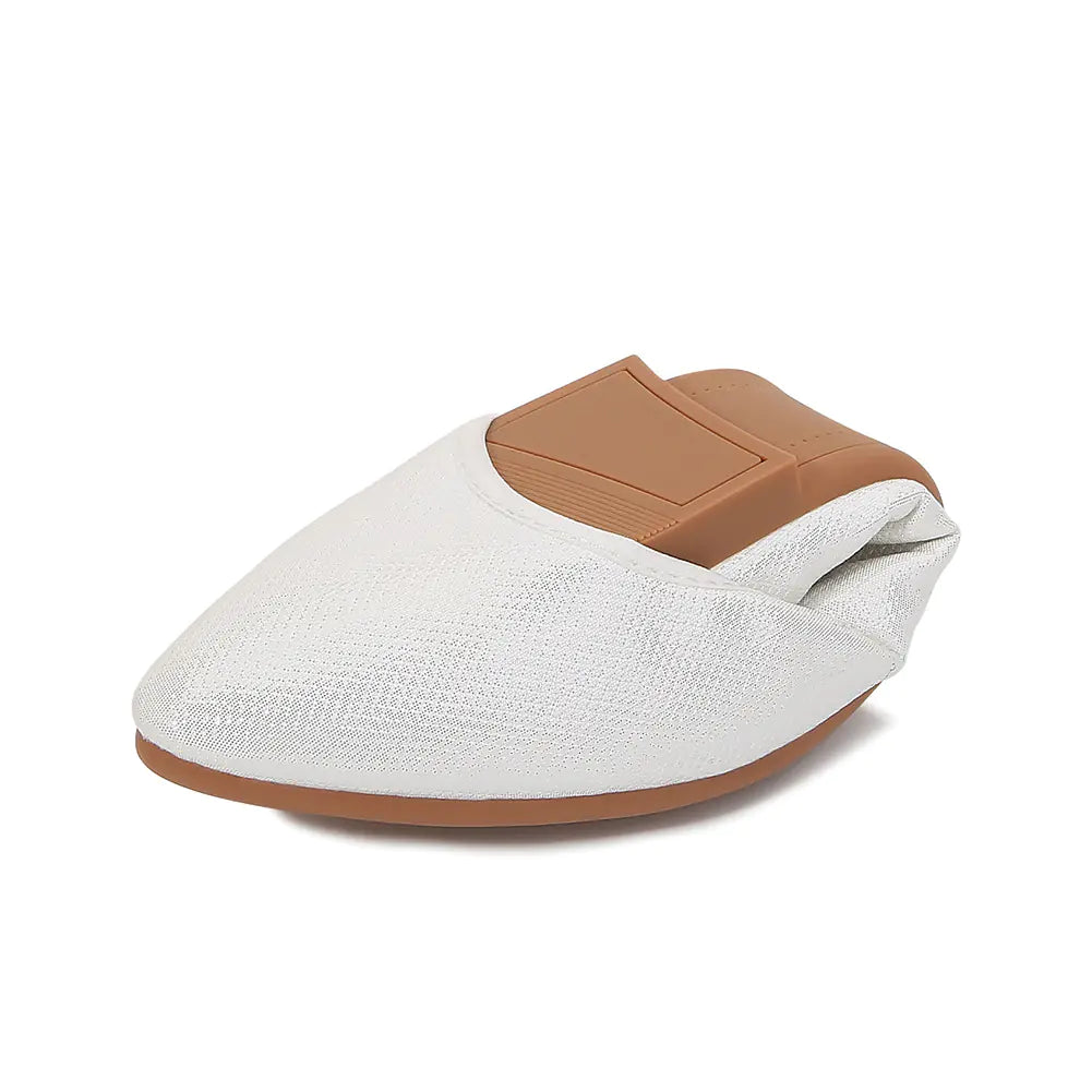 Women's Pointed Toe Flat Shoes with Textured Shimmer Finish - Image 15