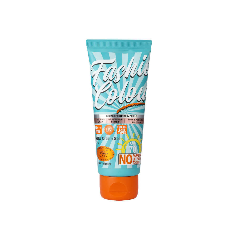 Fashion Colour SPF 70 Sun Block and Protection Cream tube for daily sun defense
