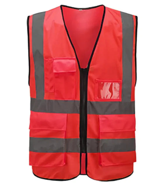 Multi-Pocket Reflective Safety Vest – Customizable for Work & Outdoor Use
