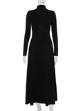 Women's Fashion Elegant Solid Color Dress