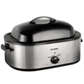 Roaster Oven 20Qt Turkey Roaster Oven Buffet with Self-Basting Lid 1450W Electric Roaster Oven with Cool-Touch Handles Stainless Steel Roaster Oven with Removable Pan and Rack Silver