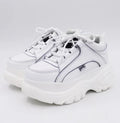 Heart-Shaped White Platform Shoes with Thick Soles