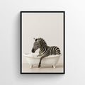 Zebra Animal Bathroom Tub Poster