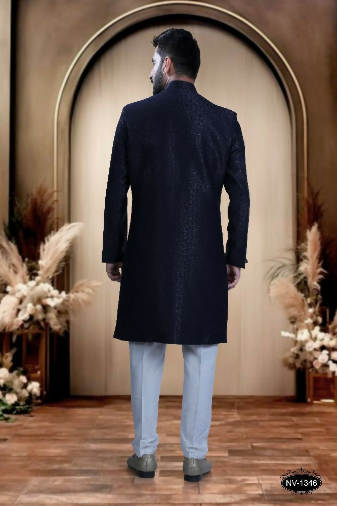 Boys' Blue TR Kurta and Pyjama Set for Ethnic Festive Wear