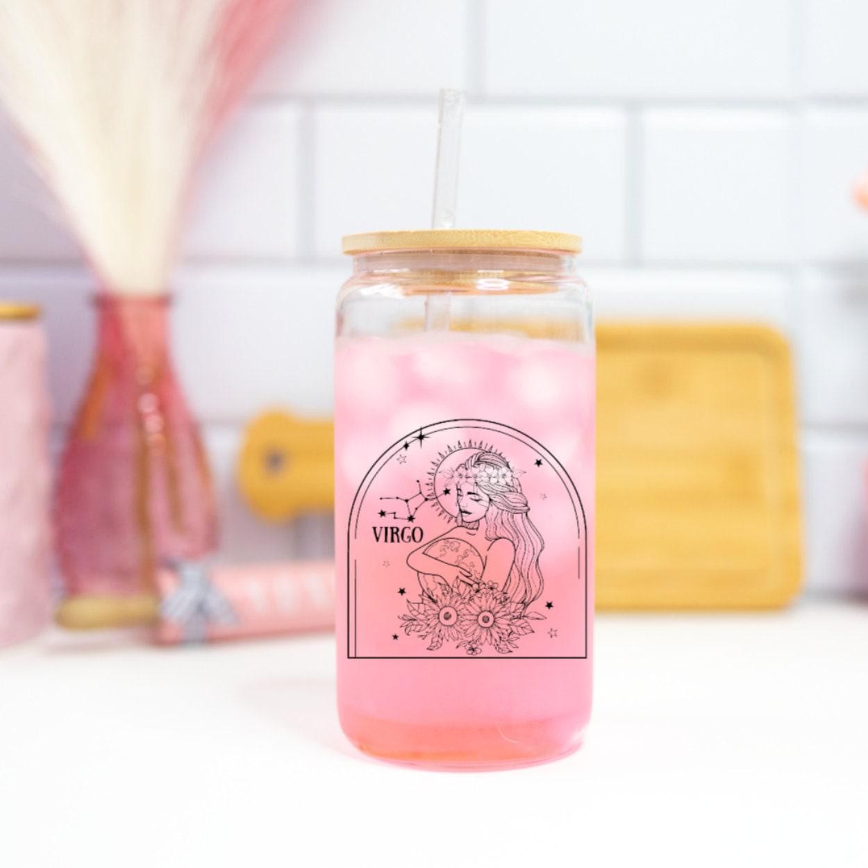 Zodiac Glass Cup with TWO signs