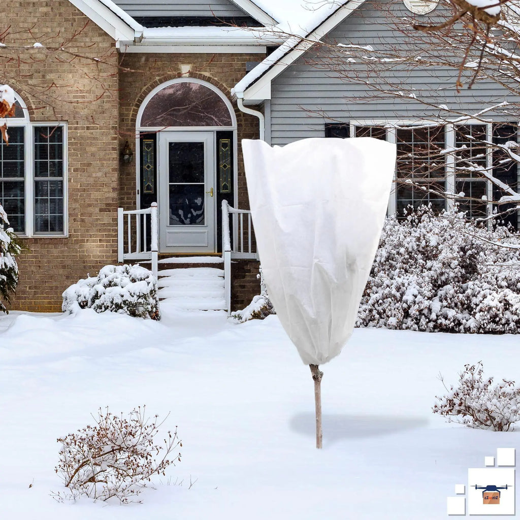 Pack of 2 White Winter Plant Covers 31.6x47 inch Freeze Protection Plant Winter