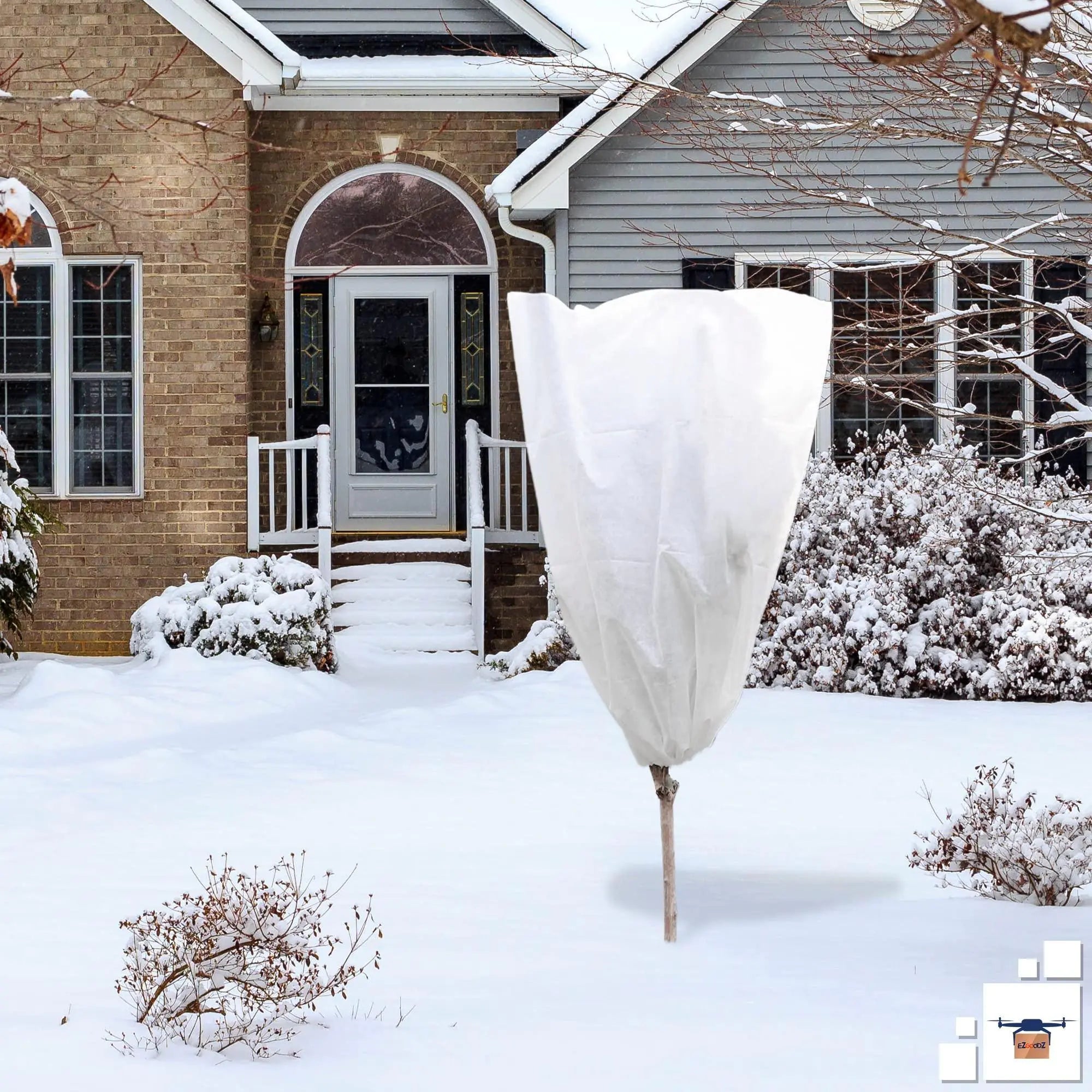 Pack of 2 White Winter Plant Covers 31.6x47 inch Freeze Protection Plant Winter