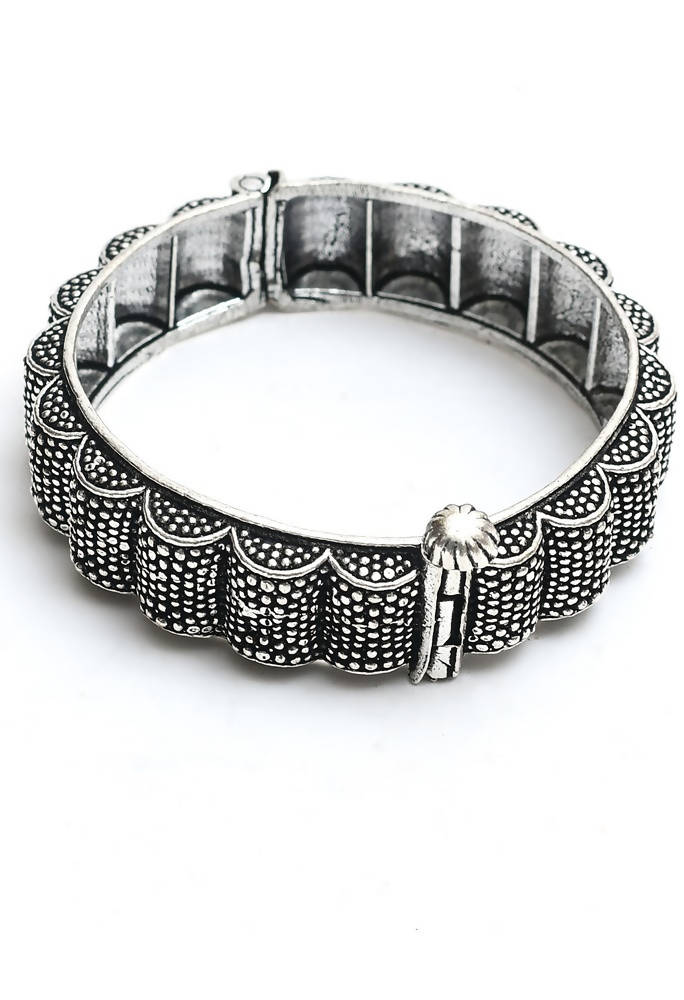 Oxidised Silver Traditional Bangle Set for Women