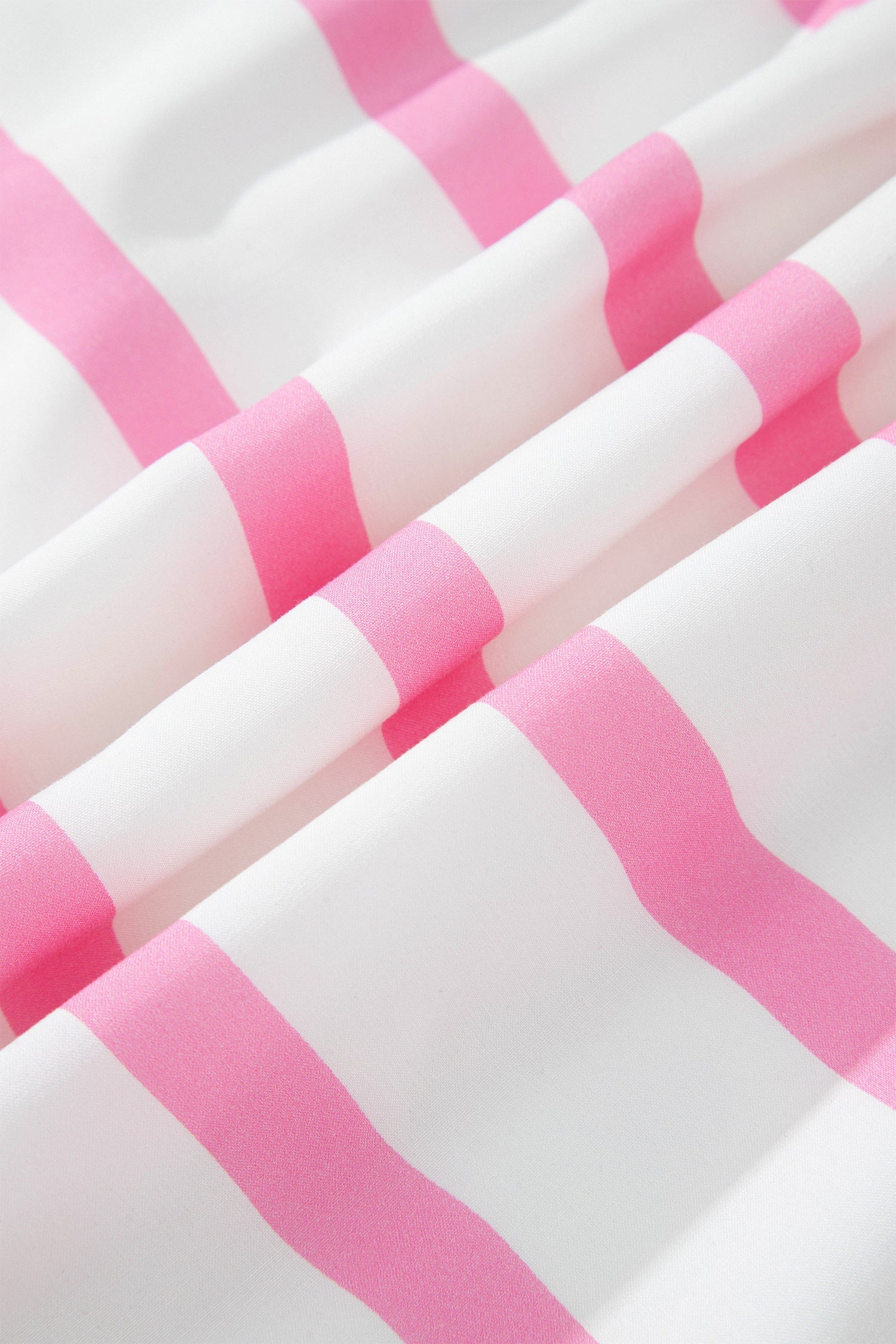 Elowen Striped Tiered V Neck Maxi Dress in Pink and White