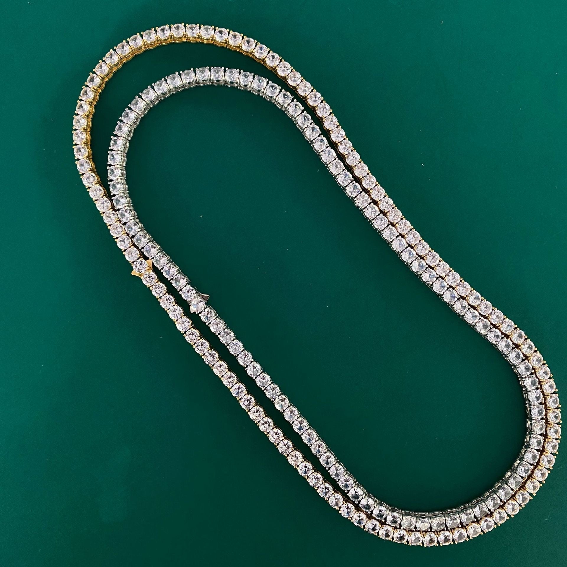 Single-row Diamond Hip-hop Mens Necklace
